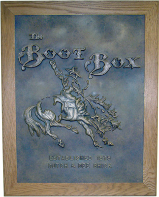 Boot Box Plaque